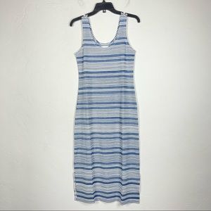 Lysse Tank Shirt Dress Mulholland Stripe Sleeveless Jersey Knit Midi‎